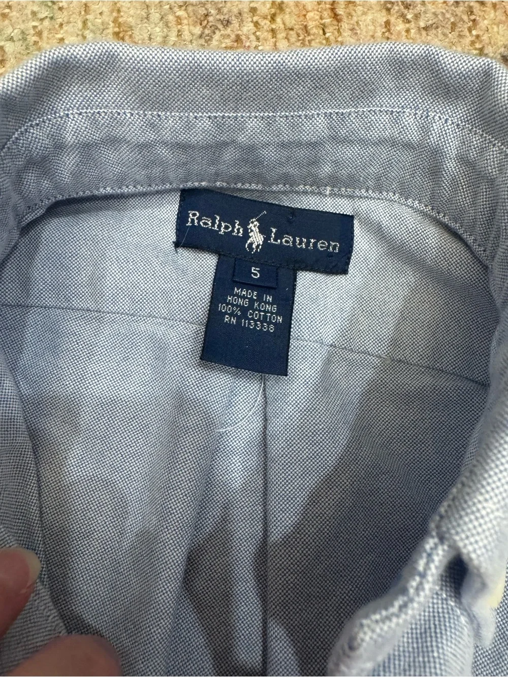 Ralph Lauren Light Blue Button-Down Oxford Shirt